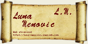 Luna Menović vizit kartica